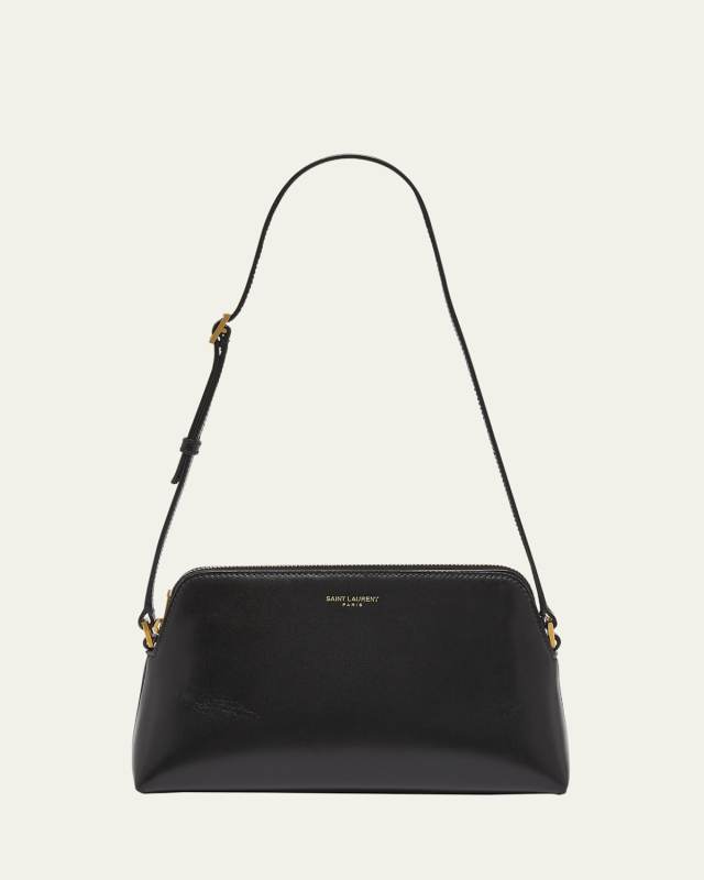 Mini Pouch on Strap Shoulder Bag in Leather